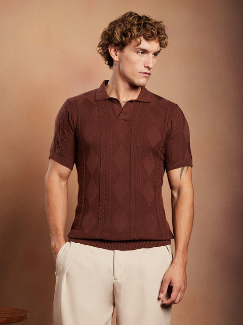 CAHOOT Argyle-Tactile Polo T-Shirt