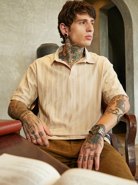 Face Card Spiralknot-Tactile Oversized Polo T-Shirt