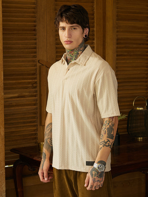 Face Card Spiralknot-Tactile Oversized Polo T-Shirt
