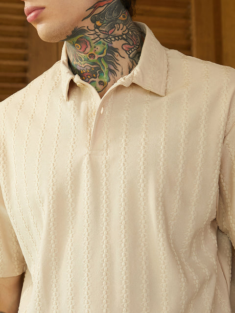Face Card Spiralknot-Tactile Oversized Polo T-Shirt