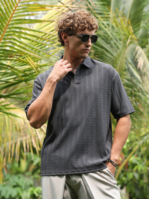 CAHOOT Spiralknot-Tactile Polo T-Shirt