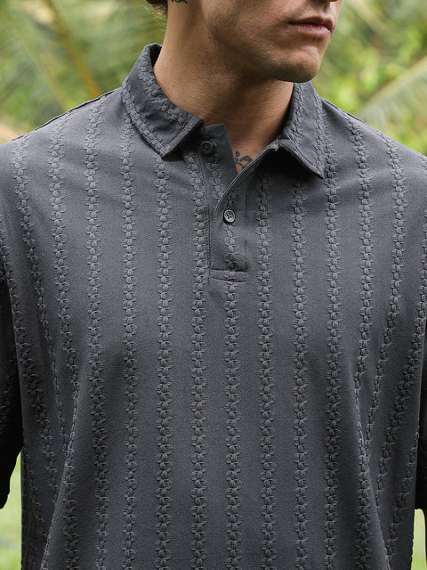 CAHOOT Spiralknot-Tactile Polo T-Shirt