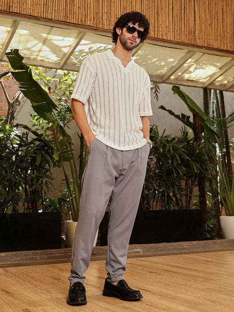 Behookd Duo-Striped Relaxed Polo T-Shirt
