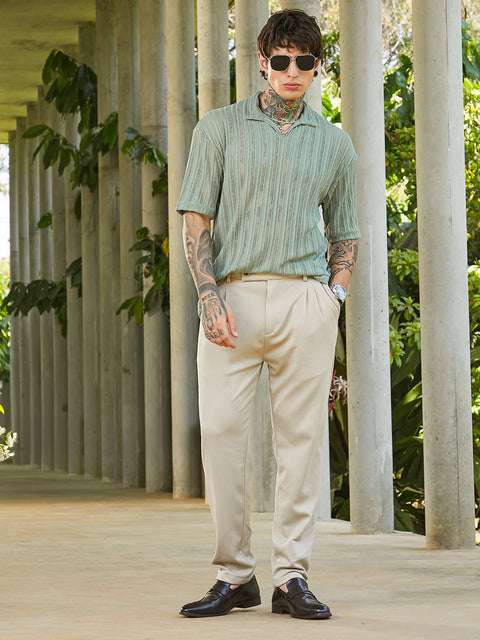 Face Card Duo-Striped Relaxed Polo T-Shirt