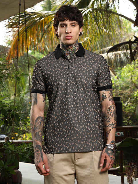 CAHOOT Shadowed-Polka Polo T-Shirt