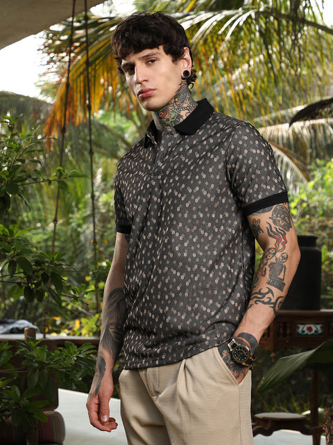 CAHOOT Shadowed-Polka Polo T-Shirt