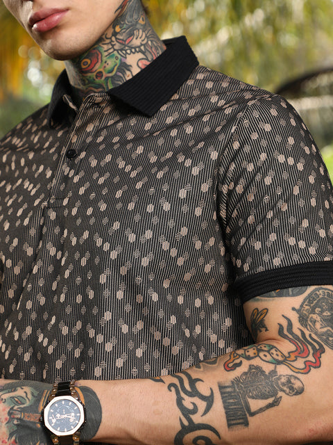 CAHOOT Shadowed-Polka Polo T-Shirt