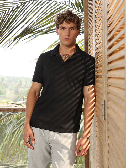 CAHOOT Ribbed -Tactile Polo T-Shirt