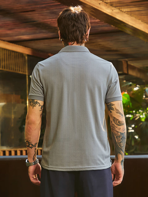 Game Face Ribbed -Tactile Polo T-Shirt