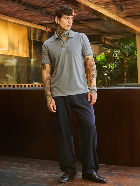 Game Face Ribbed -Tactile Polo T-Shirt