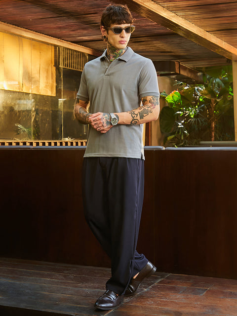 Game Face Ribbed -Tactile Polo T-Shirt