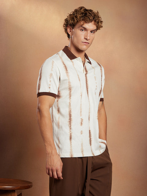 CAHOOT Tie-Dye Tactile Polo T-Shirt