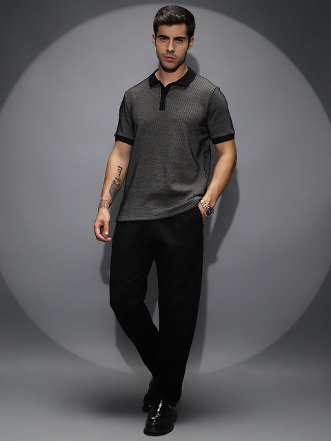 CAHOOT Pinstriped Polo T-Shirt