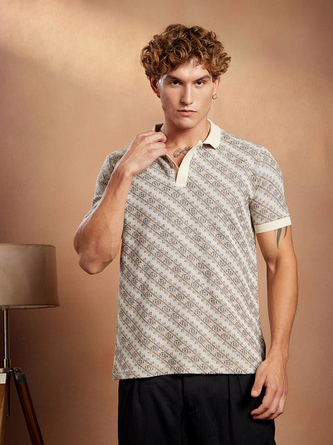 CAHOOT Flora-Slant Polo T-Shirt