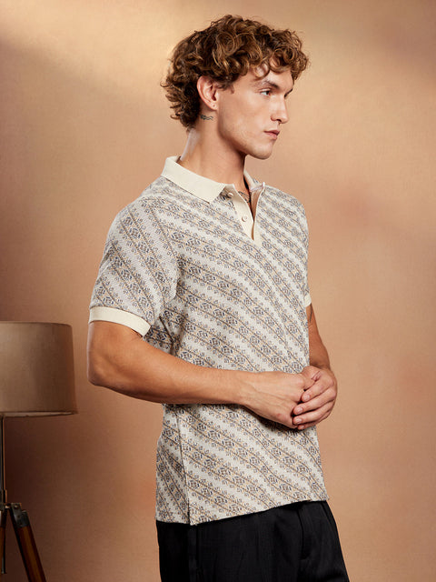CAHOOT Flora-Slant Polo T-Shirt