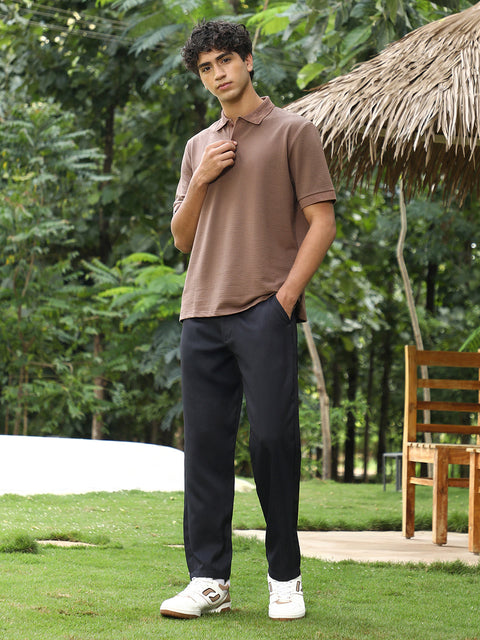 Hooked Seersucker-Jacquard Polo T-Shirt