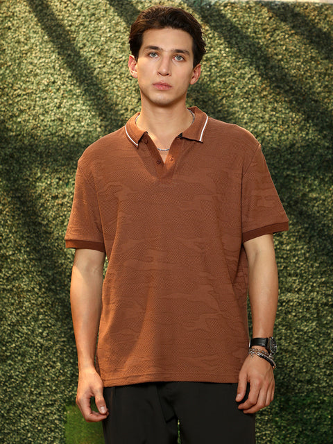 HookdTactile-Knitted Polo T-Shirt