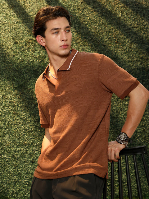 HookdTactile-Knitted Polo T-Shirt