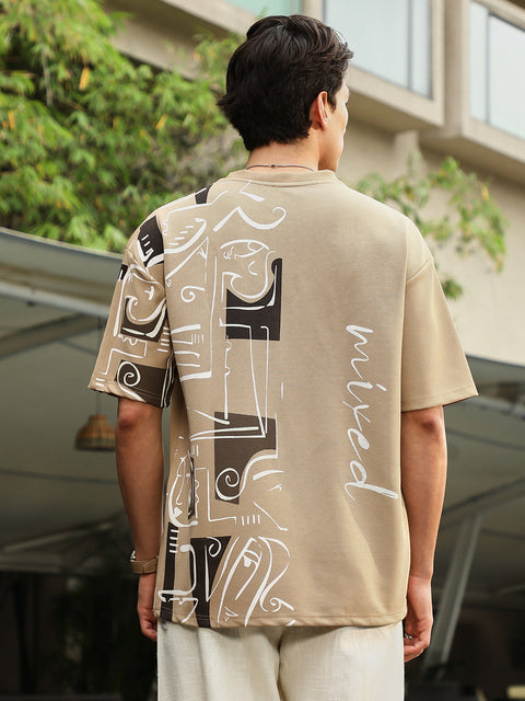 JINX Boxy Folk-Wave T-Shirt