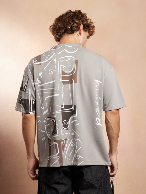 STARCAST Boxy Folk-Wave T-Shirt