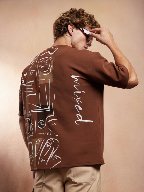 CTRL CLUB Boxy Folk-Wave T-Shirt
