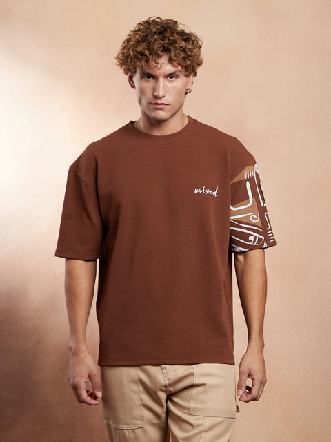 CTRL CLUB Boxy Folk-Wave T-Shirt