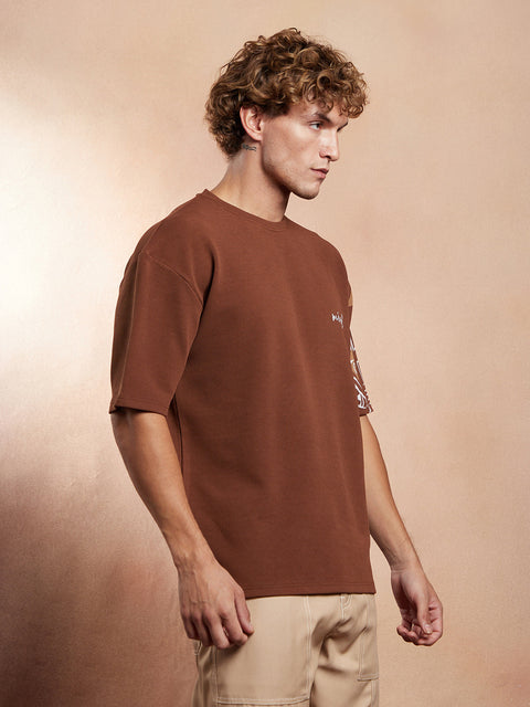 CTRL CLUB Boxy Folk-Wave T-Shirt