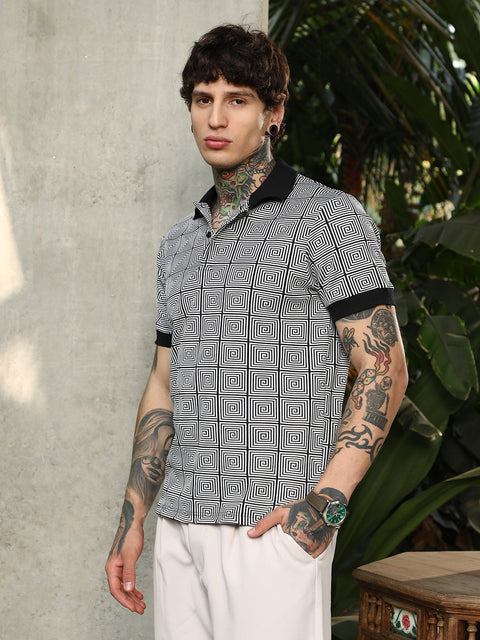 Behookd Optical-Illusion Polo T-Shirt