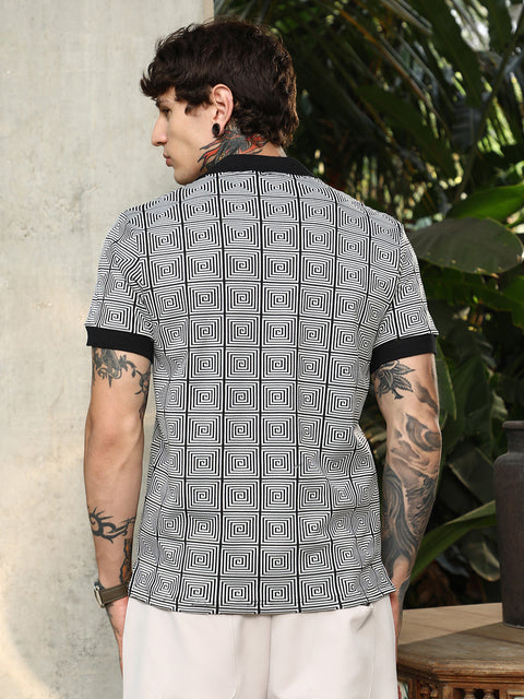 Behookd Optical-Illusion Polo T-Shirt