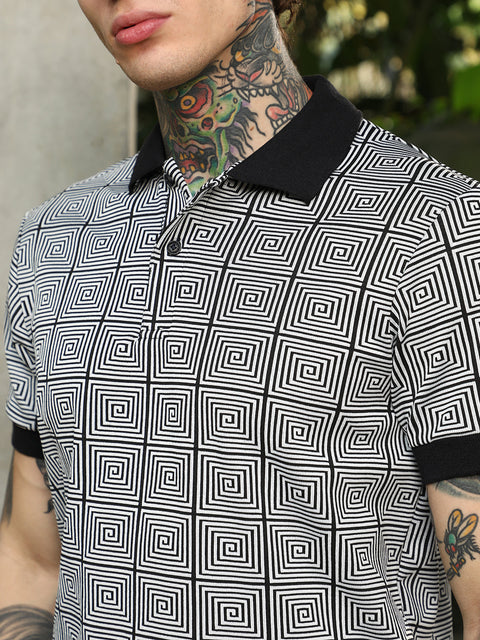Behookd Optical-Illusion Polo T-Shirt