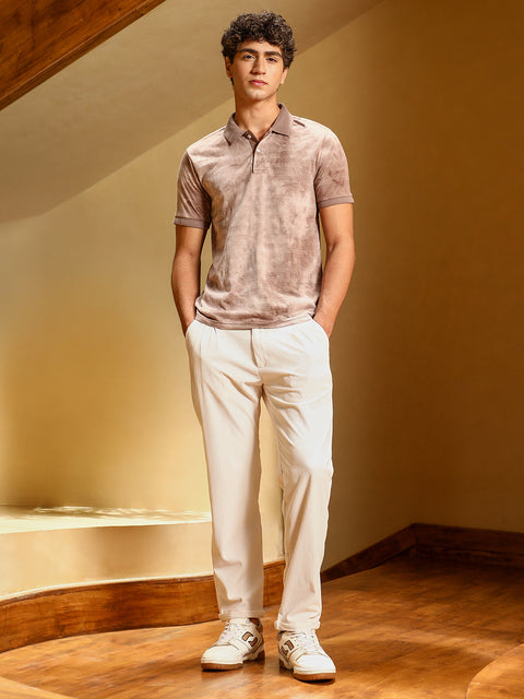 TheOddOnes Dye-Panel Jacquard Polo T-Shirt
