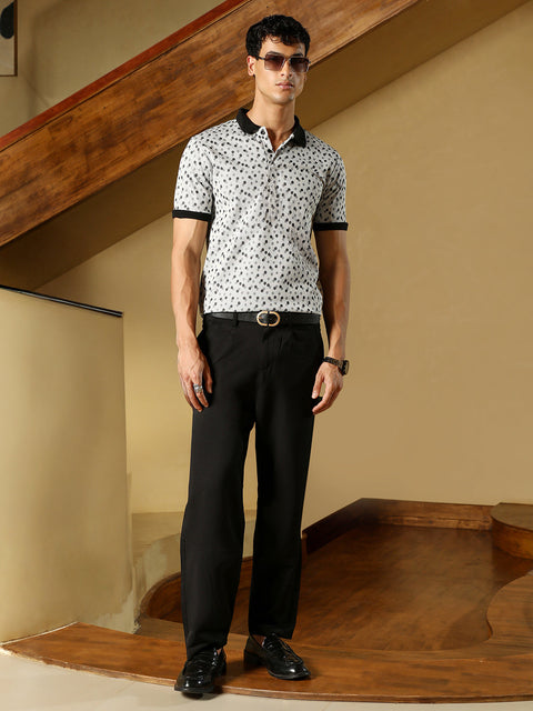 Known Shadowed-Polka Polo T-Shirt