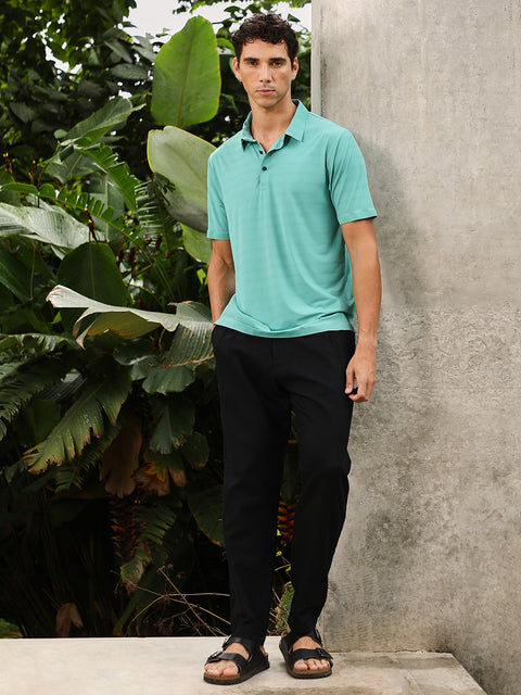 Just Be Seamless Gradient-Texture Polo T-Shirt