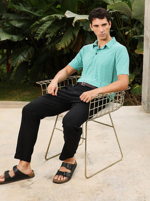 Just Be Seamless Gradient-Texture Polo T-Shirt