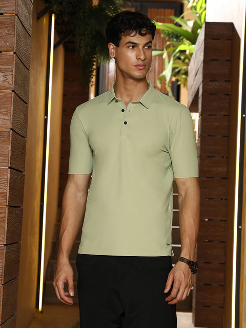 Known Seamless Grid Polo T-Shirt