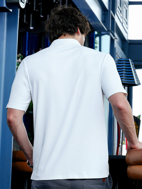 Take Two Men T-Shirt Seamless Ribbed Polo T-Shirt