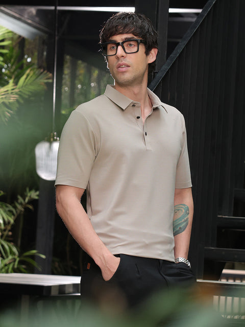 Iconic Everyday Seamless Lined Polo T-Shirt