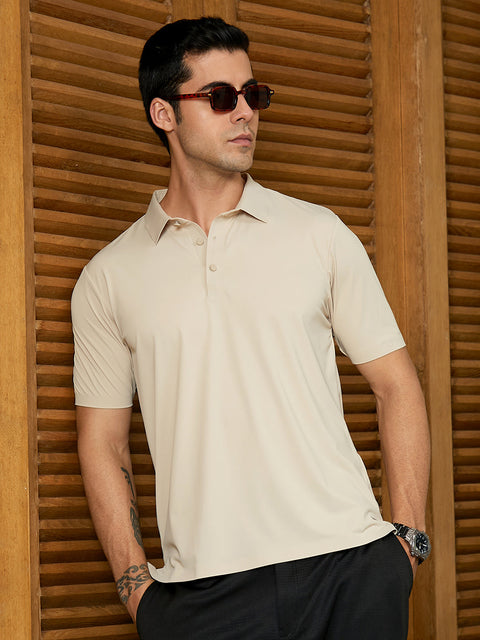 CTRL CLUB Seamless Solid Polo T-Shirt
