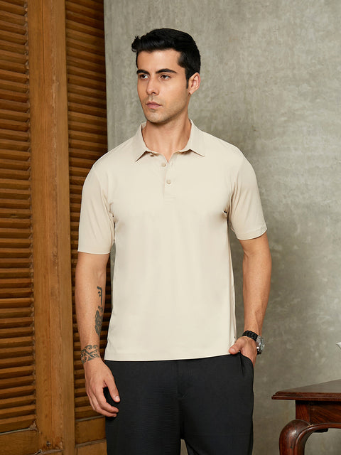 CTRL CLUB Seamless Solid Polo T-Shirt