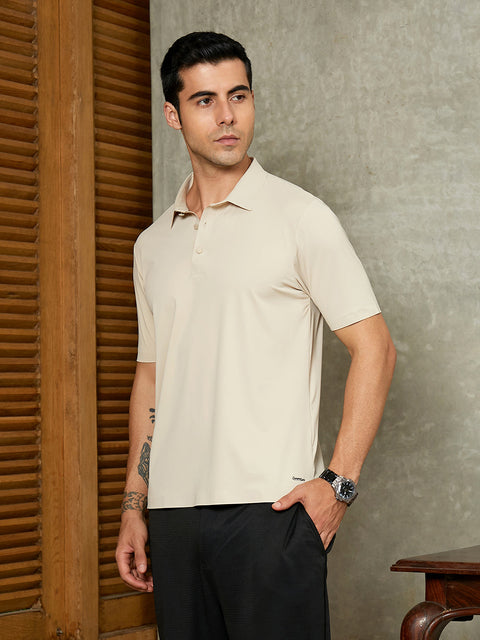 CTRL CLUB Seamless Solid Polo T-Shirt