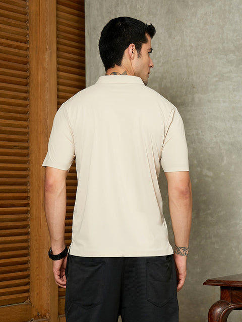 CTRL CLUB Seamless Solid Polo T-Shirt