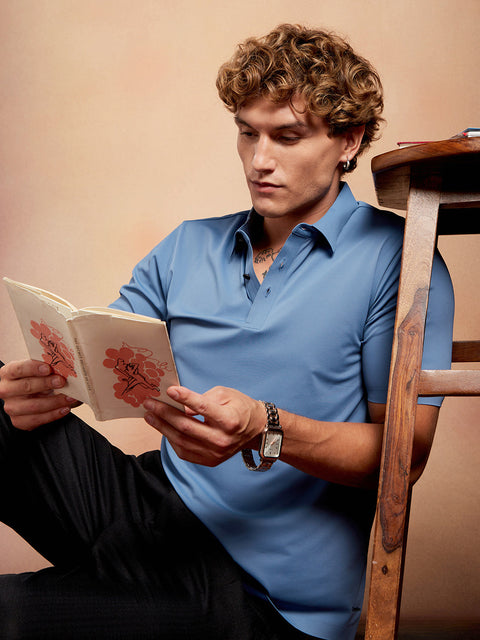 STARCAST Seamless Solid Polo T-Shirt