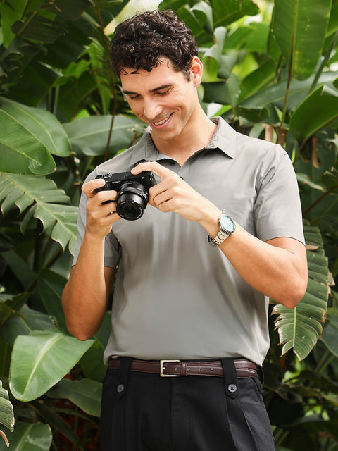 Just Be Seamless Solid Polo T-Shirt