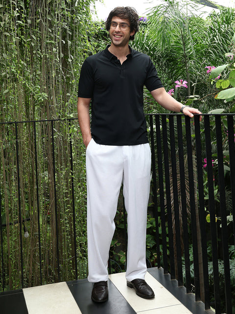 Take Two Men T-Shirt Seamless Solid Polo T-Shirt