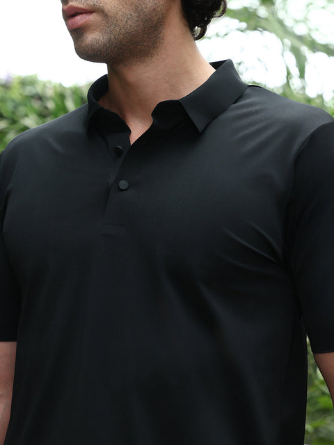Take Two Men T-Shirt Seamless Solid Polo T-Shirt