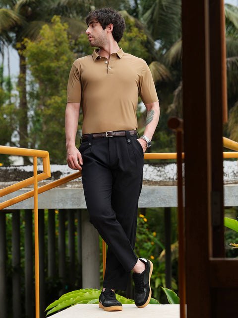 Just Be Seamless Solid Polo T-Shirt