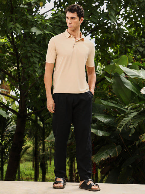 Just Be Seamless Solid Polo T-Shirt