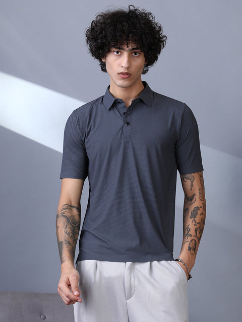 STARCAST Seamless Striped Polo T-Shirt