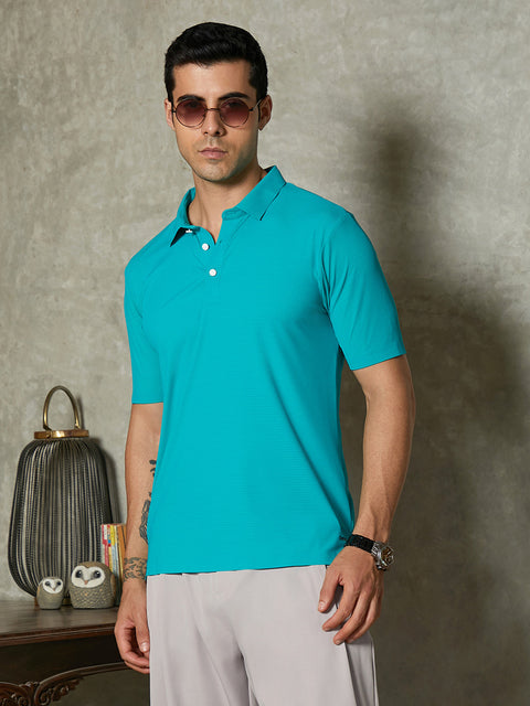 HookdSeamless Striped Polo T-Shirt