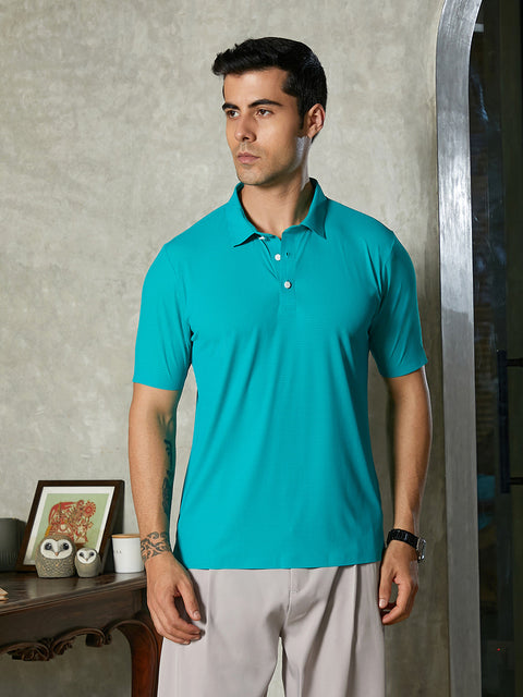 HookdSeamless Striped Polo T-Shirt